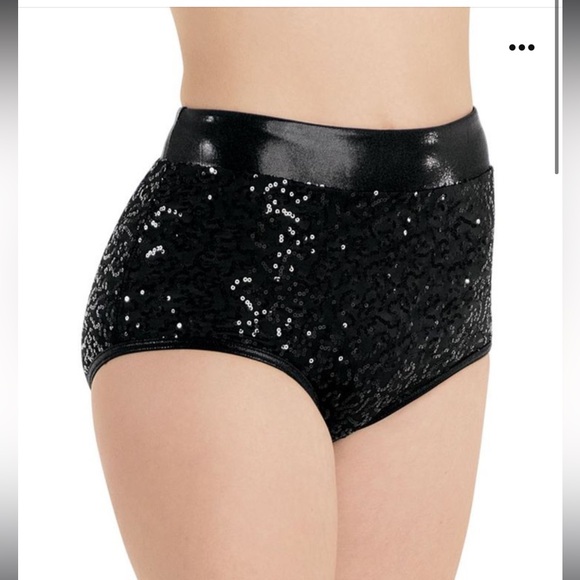 Weissman Other - Weissman Balera Sequin Performance Dance Briefs Black NEW Size Medium Child